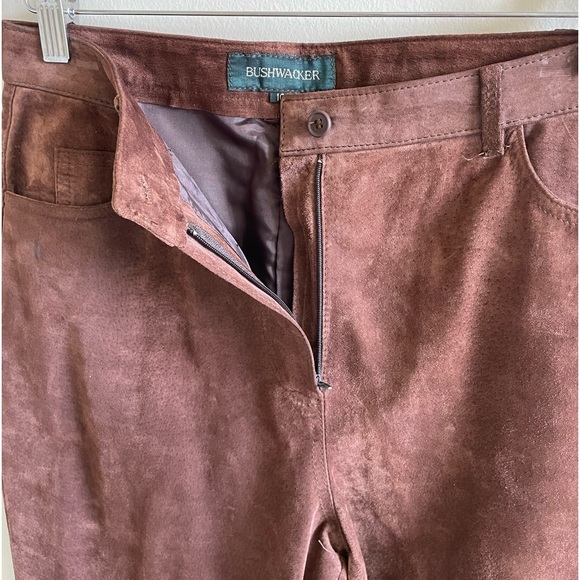 Size 10 Bushwhacker Vintage Brown Leather Straight Leg Pants - Picture 17 of 17